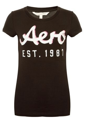 Camiseta Aeropostale Preta - Compre Agora