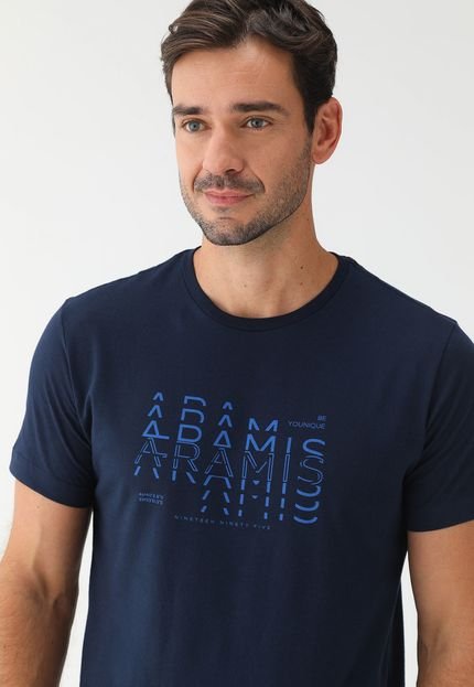 Camiseta Aramis Slim Estampada Azul-Marinho - Marca Aramis