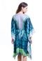 Kaftan 101 Resort Wear Vestido Crepe Festa  Estampado Verde - Marca 101 Resort Wear