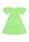 Vestido Evasê Menina Infantil Quimby Verde - Marca Quimby