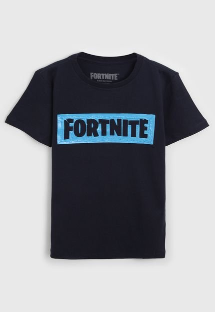 Camiseta Fortnite Infantil Estampada Azul-Marinho - Marca Fortnite