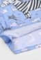 Pijama Kyly Curto Infantil Zebra Azul - Marca Kyly
