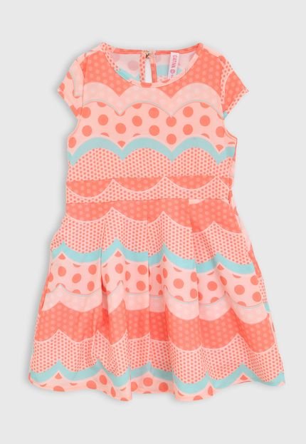 Vestido Cativa Infantil Estampado Coral - Marca Cativa