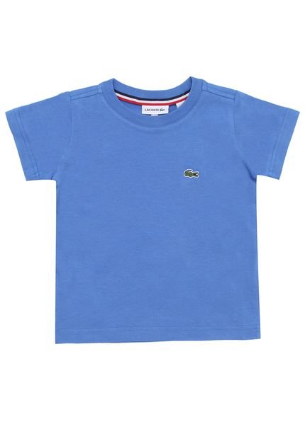 Camiseta Lacoste Kids Menino Lisa Azul - Marca Lacoste Kids