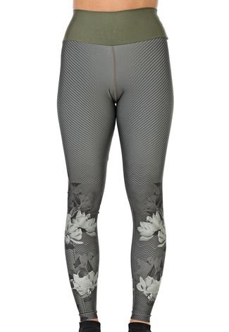 Legging branca floral Live! holographic blooming