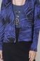 Casaco Mercatto Estampado Bicolor Azul Médio - Marca Mercatto