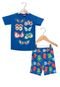 Pijama Tricae Curto Monster Azul - Marca Tricae