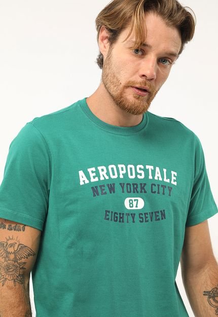 Camiseta Aeropostale Logo Verde - Marca Aeropostale