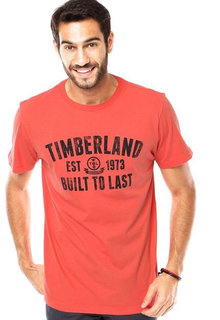 Camiseta Timberland Built To Last Laranja - Marca Timberland