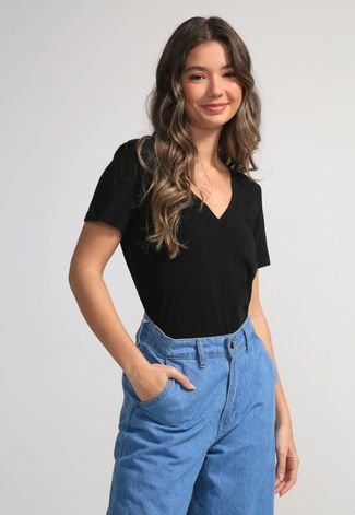 Camiseta GAP Lisa Preta - Compre Agora