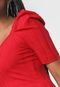 Vestido Colcci Curto Canelado Vermelho - Marca Colcci