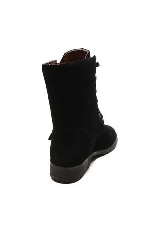 Bota Coturno DAFITI SHOES Fivela Preta - Compre Agora