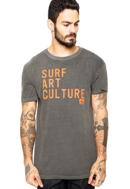 Camiseta Manga Curta Reef Surfart Cinza - Marca Reef