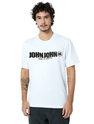 Camiseta John John Masculina Relaxed Crroked Branca