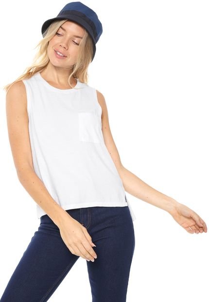 Regata Calvin Klein Jeans Bolso Branca - Marca Calvin Klein Jeans
