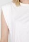Camiseta Cropped Colcci Muscle Tee Branca - Marca Colcci