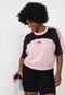 Camiseta Fila Plus Size Sports FF Rosa/Preta - Marca Fila