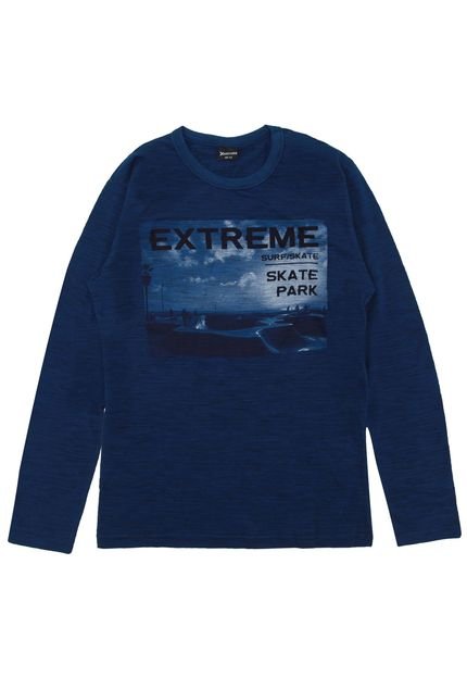 Camiseta Extreme Menino Estampa Frontal Azul-Marinho - Marca Extreme