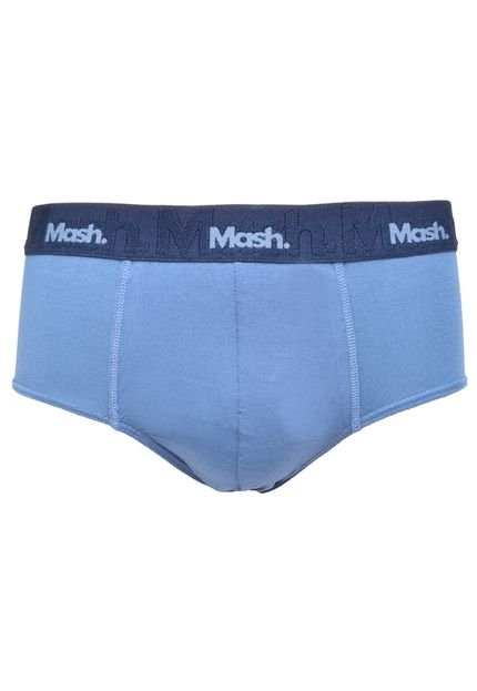 Cueca MASH Slip Logo Azul - Marca MASH