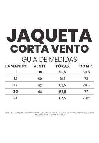 Jaqueta Corta Vento Sem Tela Masculino Techmalhas Preto/Branco
