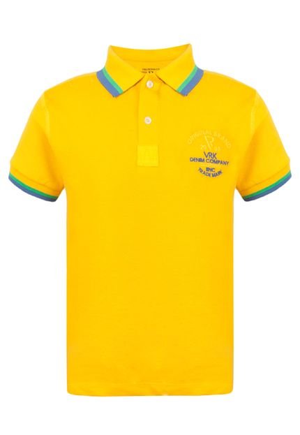 Camisa Polo Infantil Usual Amarela - Marca VRK KIDS