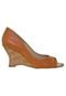 Peep Toe Capodarte Palha Bege - Marca Capodarte