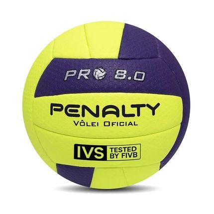 Bola de Vôlei Penalty 8.0 Pro IX Amarelo/roxo - Marca Penalty