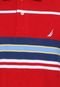 Camisa Polo Nautica Listras Vermelha - Marca Nautica