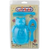 Kit Banheiro 3 Pçs Saboneteira Pente Escova Lully Bebê Azul - Marca Koala Baby