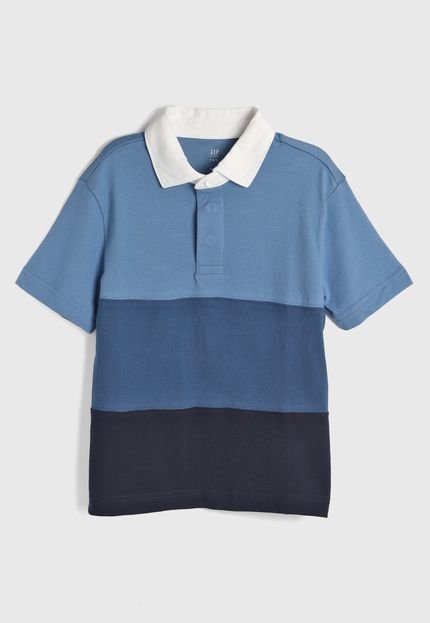 Camisa Polo GAP Color Block Azul - Marca GAP