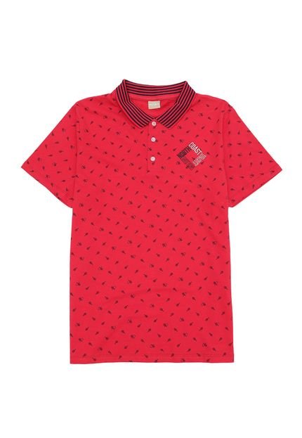 Camisa Milon Infantil Raquetes Vermelha - Marca Milon