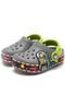 Babuche Crocs Crocband Fl Buzz Lights Clog K Cinza - Marca Crocs