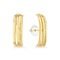 Brinco Ear Hook Triplo Torcido em Prata 925 com Banho de Ouro Amarelo 18k - Marca Monte Carlo