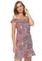 Vestido FiveBlu Curto Estampado Vinho - Marca FiveBlu