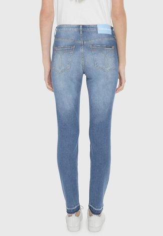 Calça Jeans Calvin Klein Jeans Skinny Estonada Azul