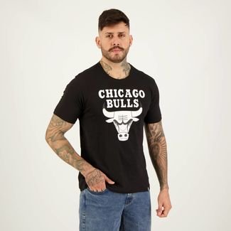 Camiseta NBA Estampada Chicago Bulls Preta