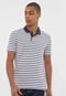 Camisa Polo Tommy Hilfiger Reta Listrada Azul-Marinho - Marca Tommy Hilfiger