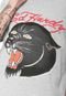 Camiseta Ed Hardy  Panther Head Cinza - Marca Ed Hardy
