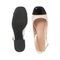 Scarpin Sapato Slingback Feminino Salto Grosso Bico Quadrado Off White - Marca Stessy Shoes