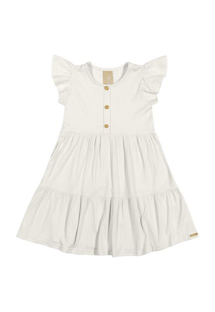 Vestido Infantil Branco Colorittá 3 Branco - Marca Colorittá
