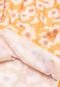 Vestido Manga Curta Tricae Infantil Floral Amarelo/Branco - Marca Tricae