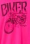 Camiseta Colcci Slim Biker Rosa - Marca Colcci