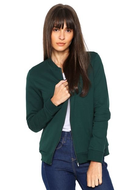 Moletom Flanelado Aberto Malwee Bomber Verde - Marca Malwee