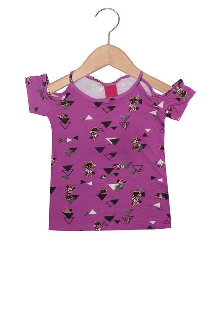 Blusa Cativa Manga Curta Menina Roxo - Marca Cativa