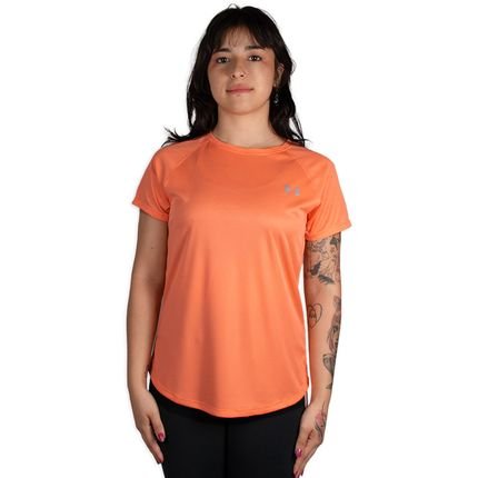 Camiseta Under Armour Speed Stride Feminina Salmão - Marca Under Armour