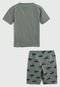 Pijama Kyly Curto Infantil Dinossauro Verde - Marca Kyly