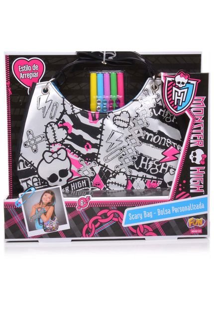 Bolsa Personalizada com Canetinha Monster High Fun Diverta-se - Marca Fun Divirta-se