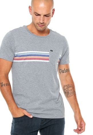 Camiseta RVCA Islands Cinza