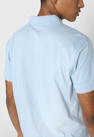 Camisa Polo Colcci Reta Logo Azul