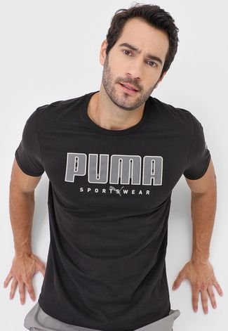 Camiseta Puma Athletics Preta